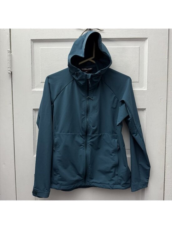 Kirkland Jackets & Blazers - Kirkland Signature Women’s Softshell Jacket Hooded Teal Full Zip Small